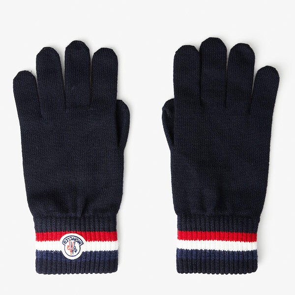 送料無料!!30 MONCLER モンクレール 0054900 02292 ネイビー ロゴワッペン 手袋 グローブの通販はau PAY