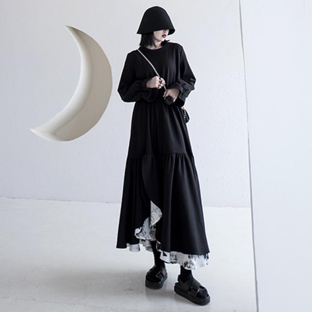 送料無料キッズ 病みかわいい ゴスロリ 黒ドレス ワンピ ロング丈 アシンメトリー 大人きれいめ モード系 女子会 デート お呼ばれ 代 30代 年中無休即日発送 レディースファッション ワンピース Www Murad Com Jo