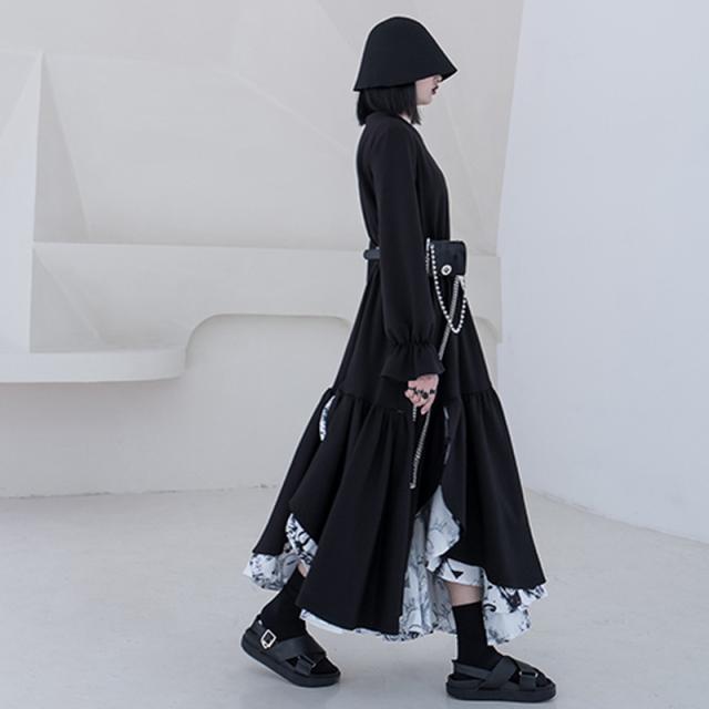 Sale 公式通販 病みかわいい ゴスロリ 黒ドレス ワンピ ロング丈 アシンメトリー 大人きれいめ モード系 女子会 デート お呼ばれ 代 30代 好評継続中 Farmerscentre Com Ng