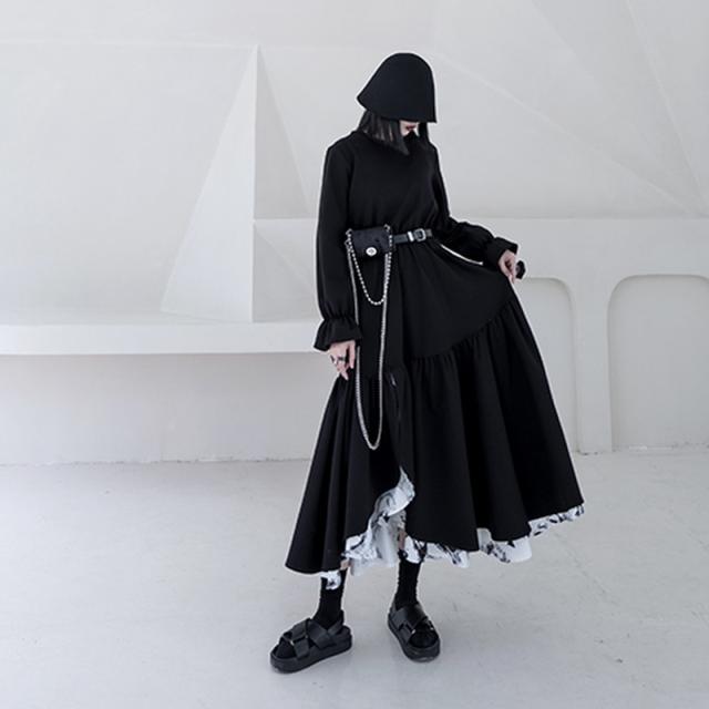 Sale 公式通販 病みかわいい ゴスロリ 黒ドレス ワンピ ロング丈 アシンメトリー 大人きれいめ モード系 女子会 デート お呼ばれ 代 30代 好評継続中 Farmerscentre Com Ng