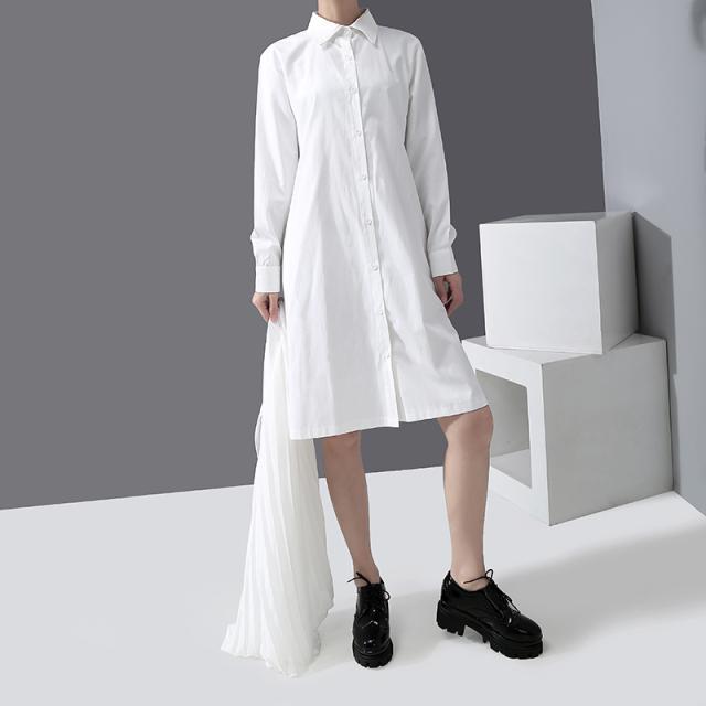 人気ショップが最安値挑戦 モード系 ツーピース シャツワンピ 膝下丈 シフォンスカート 大人きれいめ フェミニン スタイリッシュ 代 30代 枚数限定 Centrodeladultomayor Com Uy