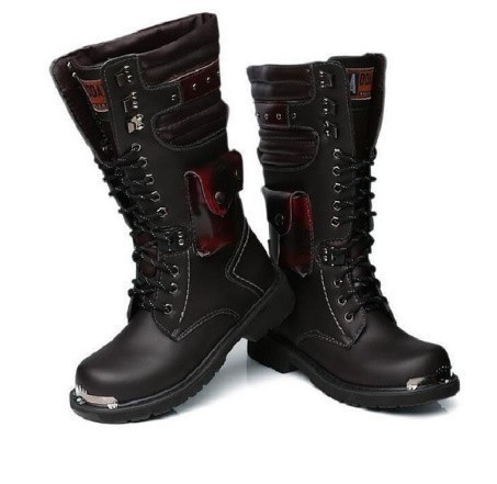 爆安プライス F534 新品未使用 バイクブーツ メンズモトクロスブーツ スワットコンバットレザーブーツ ロングブーツ マーティンブーツ 50 Off Europub Co Uk