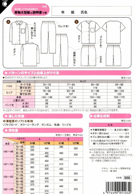 パターン 型紙 パジャマ 女子 簡単 実寸大 実物大 作り方 レシピ 大人 エプロン の通販はau Pay マーケット 手芸のピロル Au Pay マーケット店 商品ロットナンバー