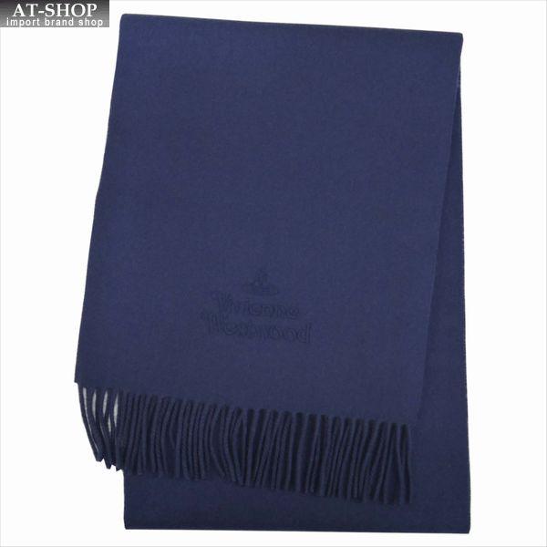 最新人気 ヴィヴィアン ウェストウッド マフラー Vivienne Westwood ロゴ オーヴ柄 ブルー W001z K406 Blue 正規販売代理店