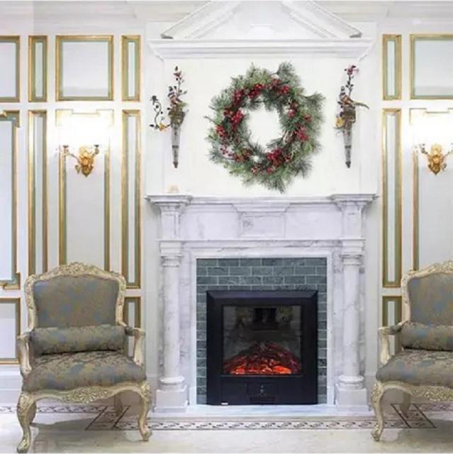 最新の激安 クリスマスリース 50cm 50cm 赤い実 松ぼっくり Xmas リース 造花 花輪 アートフラワー クリスマス 玄関 丸 輪っか ドア 飾り 装飾 イン 大注目 Carlavista Com