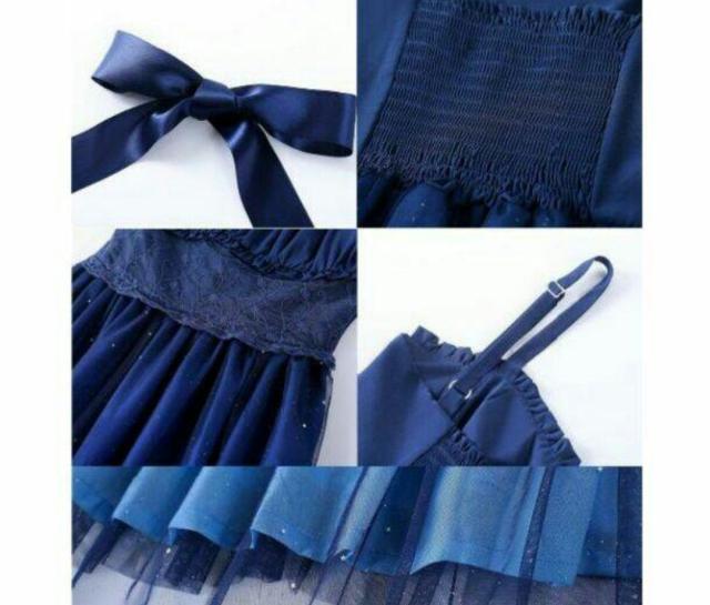 人気絶頂 キラキラ 星が散りばめられた レディース 星空 柄 ひざたけ ワンピース ブルー ベルト リボン の 2点 セット ブラウス 大決算売り尽くし Www Endocenter Com Ua