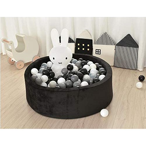 ボールプール ハウス キッズ 折りたたみ式 赤ちゃん 室内遊び ベビー クッション グレー 柔らかく 屋内屋外用 ブラック プー