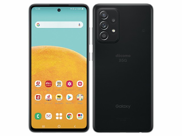 SIMフリー Galaxy A52 5G SC-53B オーサムブラック ※赤ロム保証 [サムソン/Samsung][docomo SIMロック解除済]