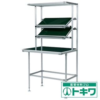 2019年最新入荷 SUS セル生産作業台傾斜棚付 棚板・作業ボードあり GFTR2880002 ( 4565631 ), 川上村 2f12191e