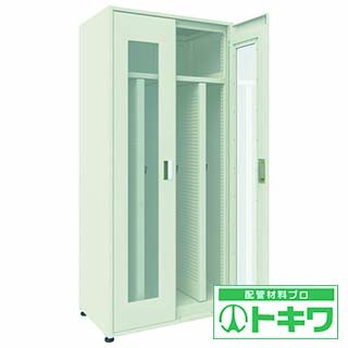 【海外 正規品】 TRUSCO M3型ユニット中量棚 両開きアクリル扉・背・側パネル付 H2100XW900 Pパネル3枚付 単体 M3-U7364P3-SGA, シバヤママチ abc5dc5b