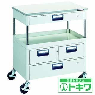 開店記念セール! TRUSCO フェニックスワゴン 750X500 H880 引出付 天板付 W PEW-971VWZT-W ( 1146184 ), CDC general store 127a39d1