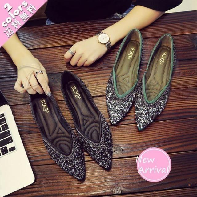 19秋新作 パンプス ぺたんこ靴 レディース フラットシューズ ポインテッドトゥ 痛くない 履きやすい ビジネス 通勤 の通販はau Wowma ワウマ Seven Oceans 商品ロットナンバー