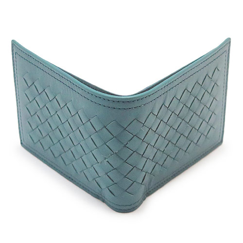サイズ ボッテガヴェネタ レザー ブルー系 Bottega Venetaの通販はau Pay マーケット Ilbブランドショップ Au Pay マーケット店 折財布 メンズ V465y 4745 財布 二つ折り 小銭入れなし イントレチャート ョップ