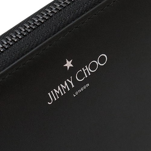 ジミーチュウ 長財布 Jimmy Choo Abiko Pkr Black アビコ ロゴ メンズ