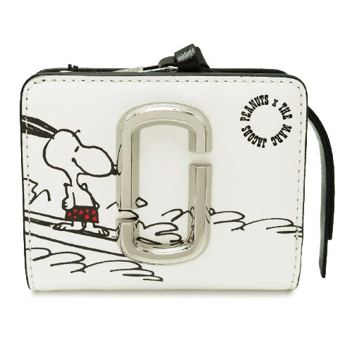 柔らかな質感の マークジェイコブス 折財布 レディース M 101 財布 二つ折り財布 レディース コンパクト財布 スヌーピー Snoopy ピーナッツ Snoopy ピーナッツ コラボ シューズストア アビック F8179de7 Arventa Lt