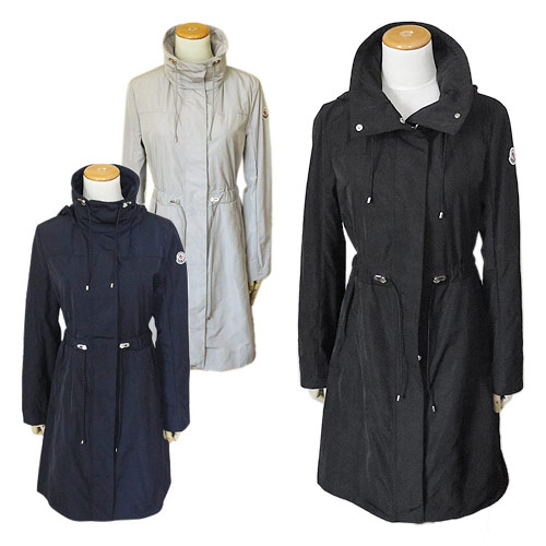 素材屋さん モンクレール ロングコート レディース Malachite 1c C0276 スプリングコート レインコート トレンチコート