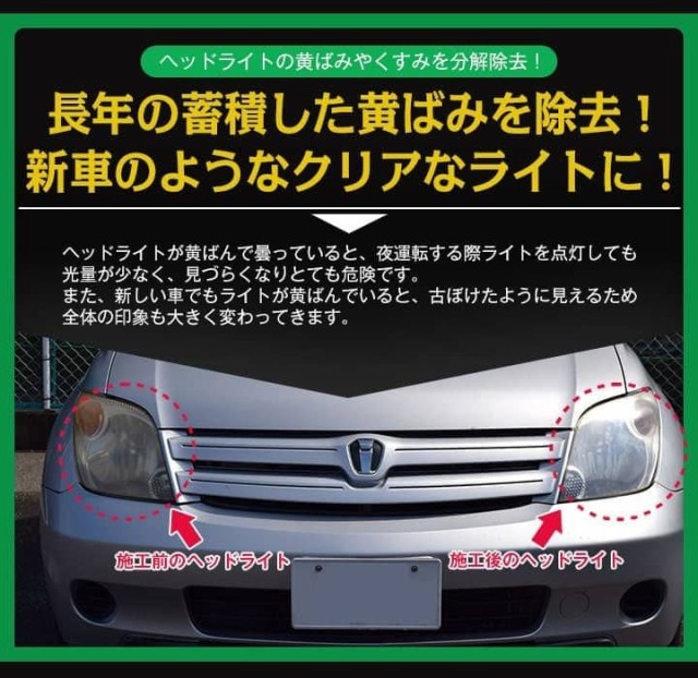 ヘッドライトクリーナー 黄ばみ除去剤 500ml Cw003 光沢 復元 黄ばみ 汚れ 落とし 簡単 時短 除去 日本製 の通販はau Pay マーケット Es Shop 商品ロットナンバー