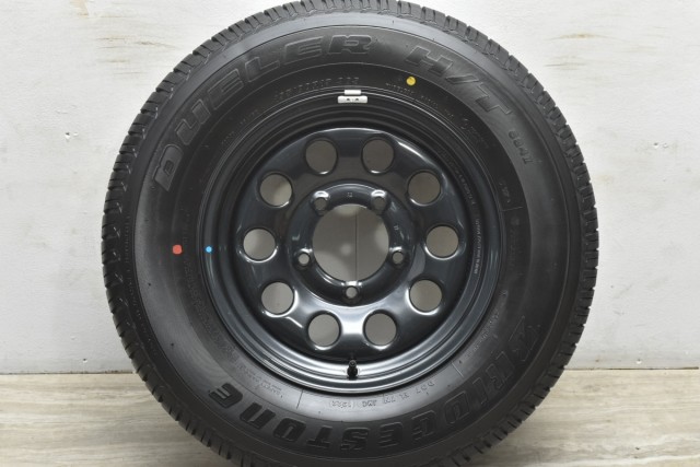 中古タイヤホイール 1本セット 15インチ 5.5J +5 PCD 139.7 195/80R15 96S スズキ 純正 ホイール【 ブリヂストン 製 タイヤ付き】