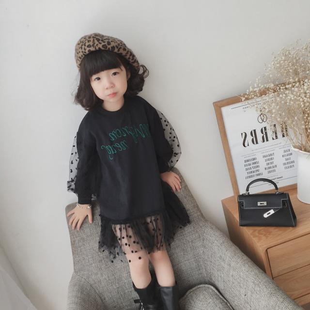 韓国子供服 ワンピース 女の子 ファッション ドッド 韓国風 着まわし