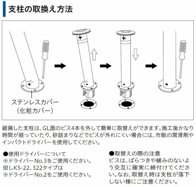 人気商品は 車止めポール帝金 teikin バリカー 上下式ステンレス製クサリ端部用114.3