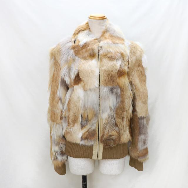 送料込 レッドフォックス ラビット ファー ジャケット ブルゾン ナチュラル ベージュ スリム 送料無料 レディース ギフト プレゼント 毎回完売 Lycee Kyoto Eu