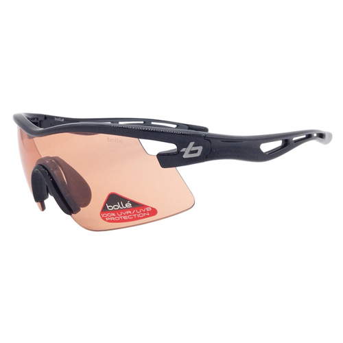 Lunettes De Soleil/vélo Bollé Vortex - Verres Roses Photochromiques Crystal Lens - Noir