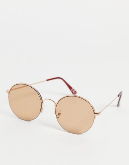 在庫限りッ アウトレット エイソス メンズ サングラス アイウェア アクセサリー Asos Design 70s Round Sunglasses In Gold With Light Brown Lens Gold ランキング１位受賞 Speufpel Com