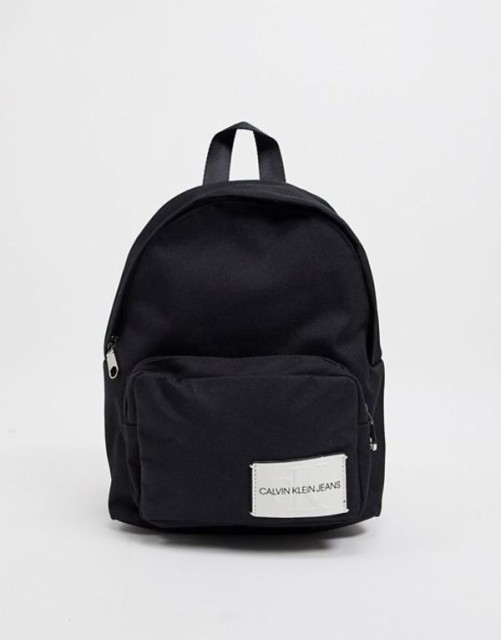 カルバンクライン レディース バックパック・リュックサック バッグ Calvin Klein logo backpack in black Black