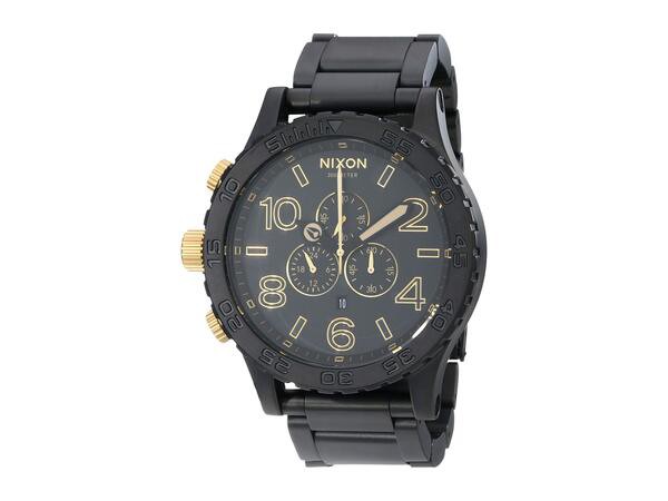 最安 ニクソン メンズ 腕時計 アクセサリー 51 30 Chrono Matte Black Gol 最新コレックション Olsonesq Com