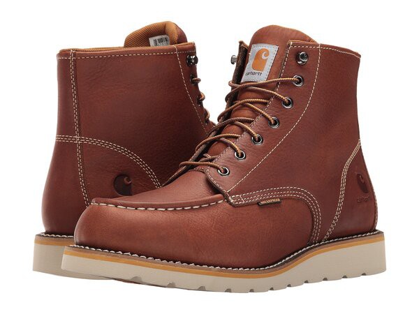 カーハート メンズ ブーツ・レインブーツ シューズ 6-Inch Non-Safety Toe Wedge Boot Tan Oil Tanned