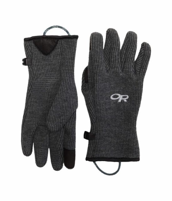 純正 買取 のアクセサリー アウトドアリサーチ 手袋 ファッション小物 Sensor レディース Gloves アクセサリー レディース Charcoal Flurry 中古 安いの