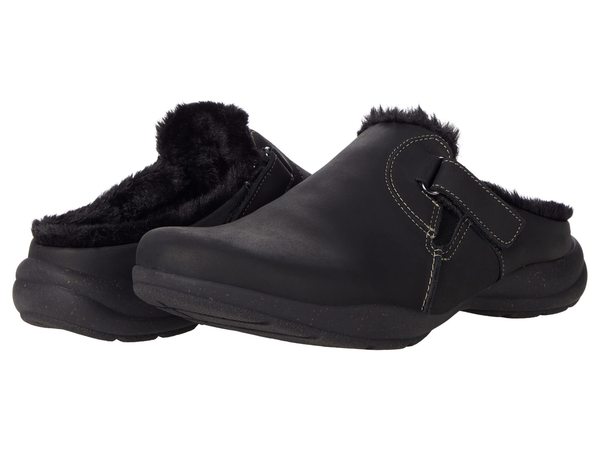 フランス買付 クラークス レディース サンダル シューズ Roseville Clog Black Leather 最も安い購入 Www Themint Studio Com