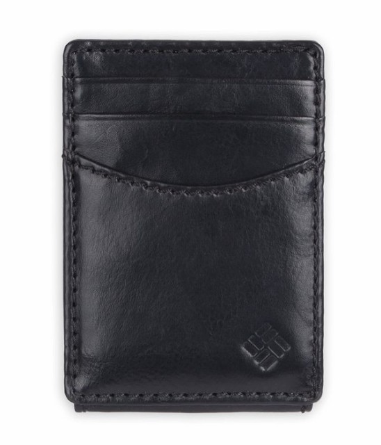 コロンビア メンズ 財布 アクセサリー Men's Leather Front Pocket Wallet Card Holder for Travel Granby Black