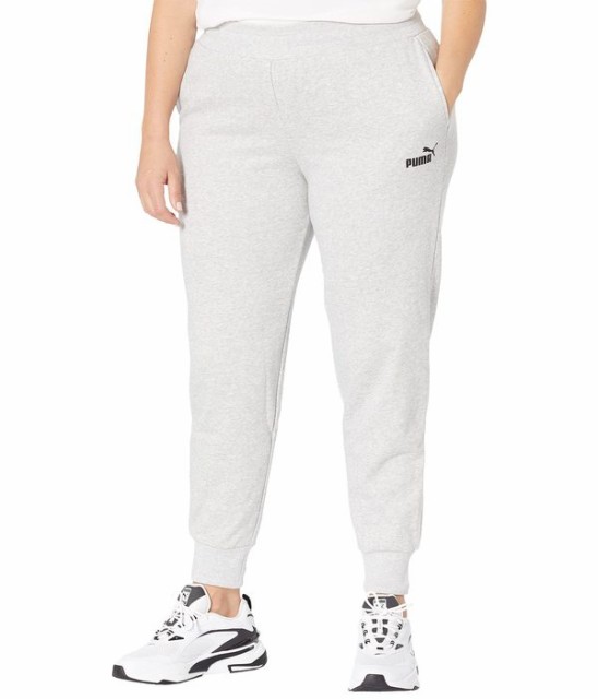 プーマ レディース カジュアルパンツ ボトムス Plus Size Essentials Fleece Sweatpants Light Gray Heather/Puma Black