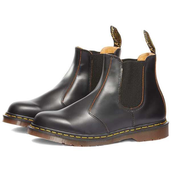 ドクターマーチン メンズ ブーツ・レインブーツ シューズ Dr. Martens Vintage 2976 Chelsea Boot - Made in England Vintage Black Quil