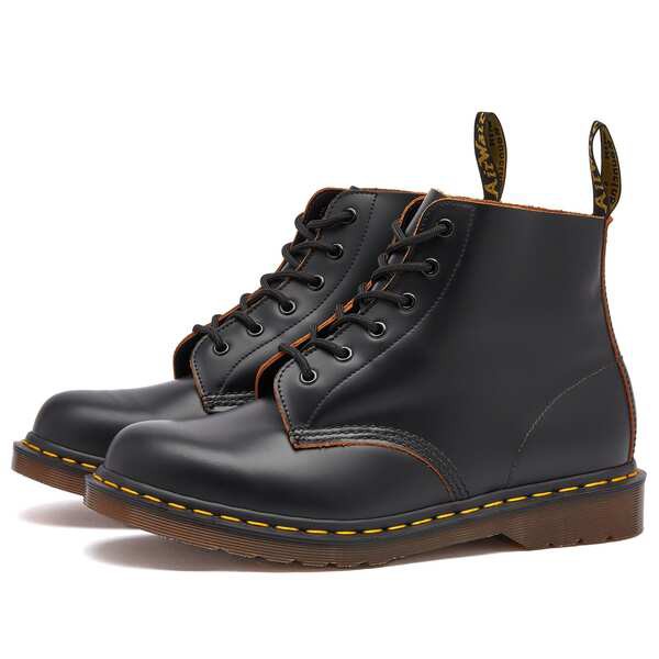 ドクターマーチン メンズ ブーツ・レインブーツ シューズ Dr. Martens 101 Vintage Boot - Made in England Vintage Black Quilon