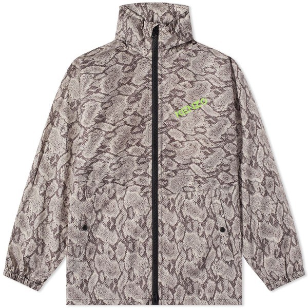 ケンゾー メンズ ジャケット・ブルゾン アウター Kenzo Snake Print Wind Breaker Jacket Camel