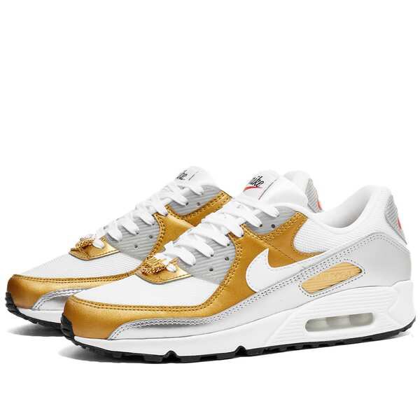 ナイキ レディース スニーカー シューズ Nike Air Max 90 SE W White, Gold, Black & Red