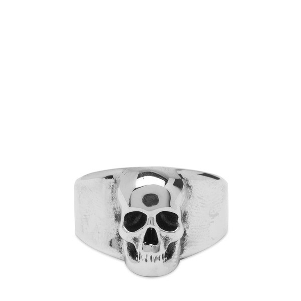 アレキサンダー・マックイーン メンズ リング アクセサリー Alexander McQueen Skull Signet Ring Silver