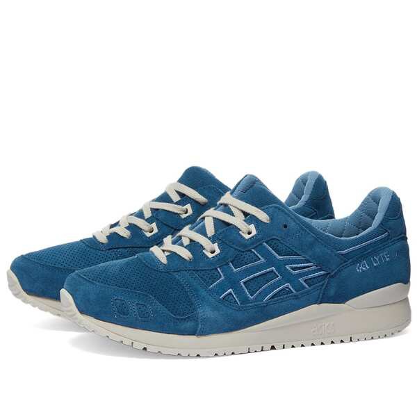 アシックス メンズ スニーカー シューズ Asics Gel-Lyte III OG Light Indigo & Smoke Grey