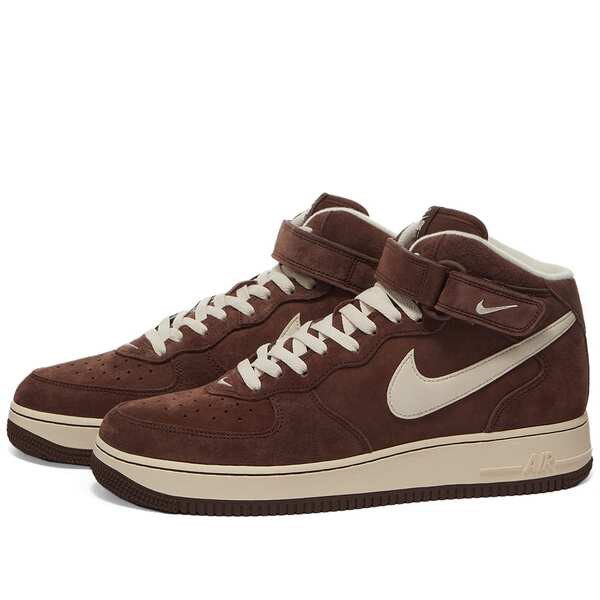 ナイキ メンズ スニーカー シューズ Nike Air Force 1 Mid '07 Qs Chocolate & Cream