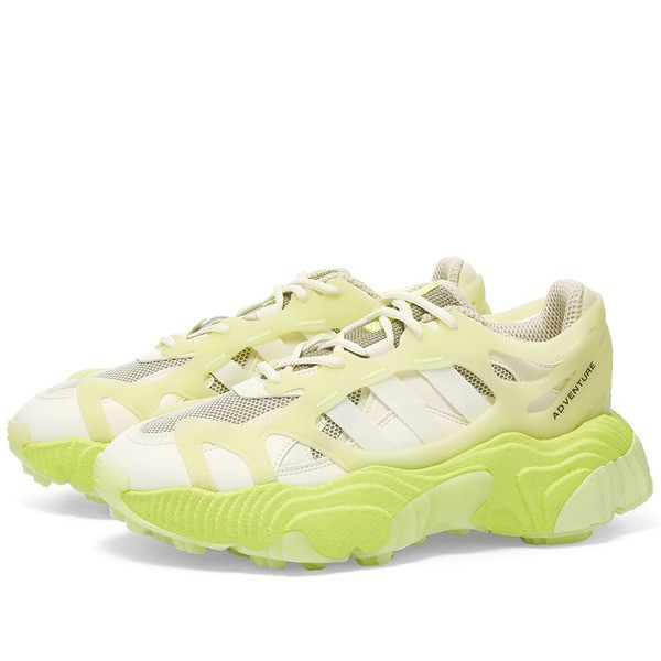 アディダス メンズ スニーカー シューズ Adidas Roverend Off White & Pulse Lime