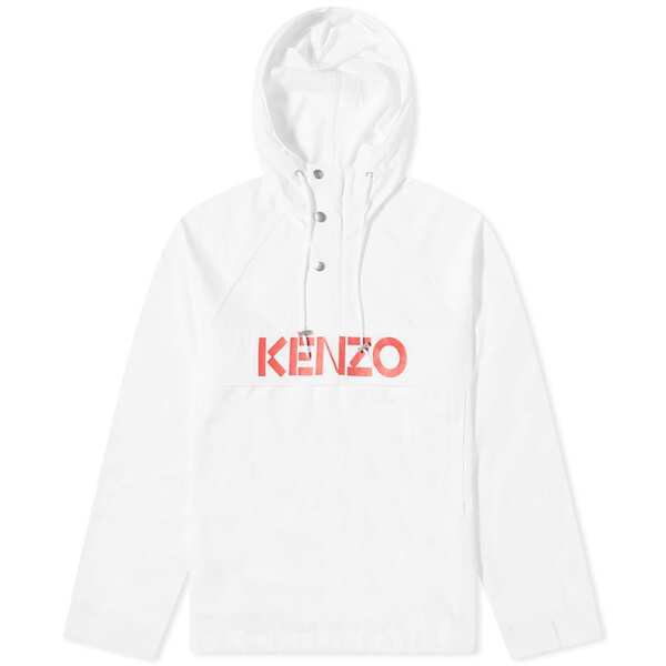 ケンゾー メンズ ジャケット・ブルゾン アウター Kenzo Logo Popover Anorak White