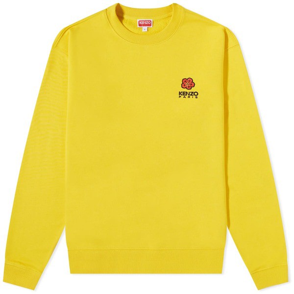 ケンゾー メンズ パーカー・スウェット アウター Kenzo Crest Logo Crew Sweat Golden Yellow