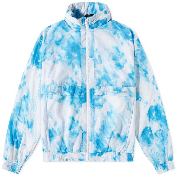 カルバンクライン メンズ ジャケット・ブルゾン アウター Calvin Klein Summer Splash Windbreaker Blue Tie Dye