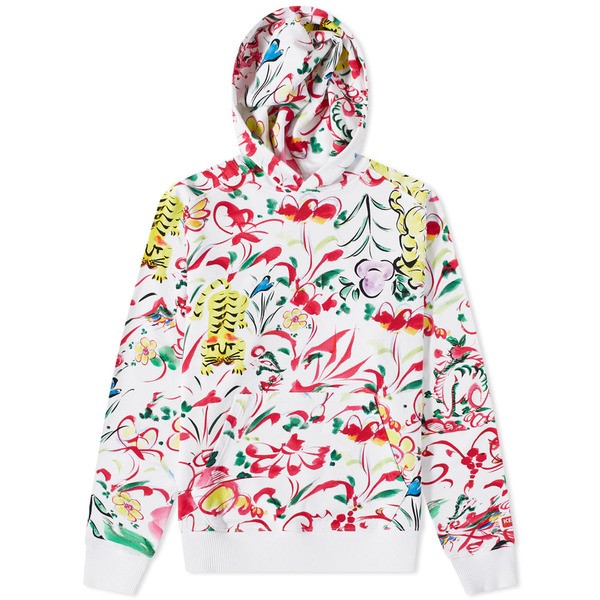 ケンゾー メンズ パーカー・スウェット アウター Kenzo Tiger Painting Popover Hoody Multicolor