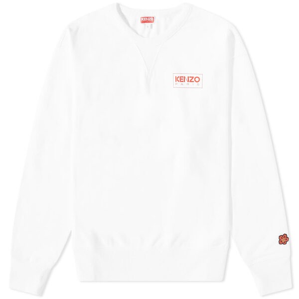 ケンゾー メンズ パーカー・スウェット アウター Kenzo Oversized Back Logo Crew Sweat White