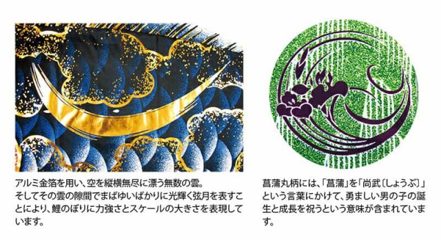 即納在庫あ こいのぼり ポリエステルシルキーブライト 家紋・名入れ可能 の通販はau PAY マーケット - 人形屋ホンポ(NINGYOYA HOMPO)|商品ロ 徳永鯉 鯉のぼり 庭園用 6m6点セット 豪 金彩弦月之鯉 撥水加工 お得特価