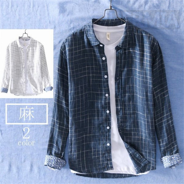 シャツ メンズ 綿麻シャツ リネンシャツ チェックシャツ カジュアルシャツ 麻シャツ 開襟シャツ トップス 長袖 ナチュラルの通販はau Pay マーケット Hermia 商品ロットナンバー