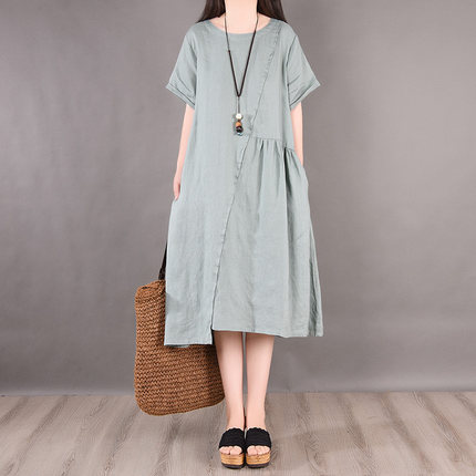 人気特価激安 ワンピース レディース 夏服 アシンメトリー カジュアル シンプル お出かけ デート 大人可愛い 通学 通勤 旅行 代 30代 ピンク グリー 早割クーポン Carlavista Com